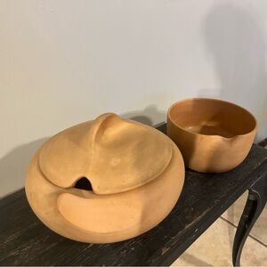 SOLD- Rare LARGE Tiffany & Co Elsa Peretti terracotta Thumbprint Soup Tureen